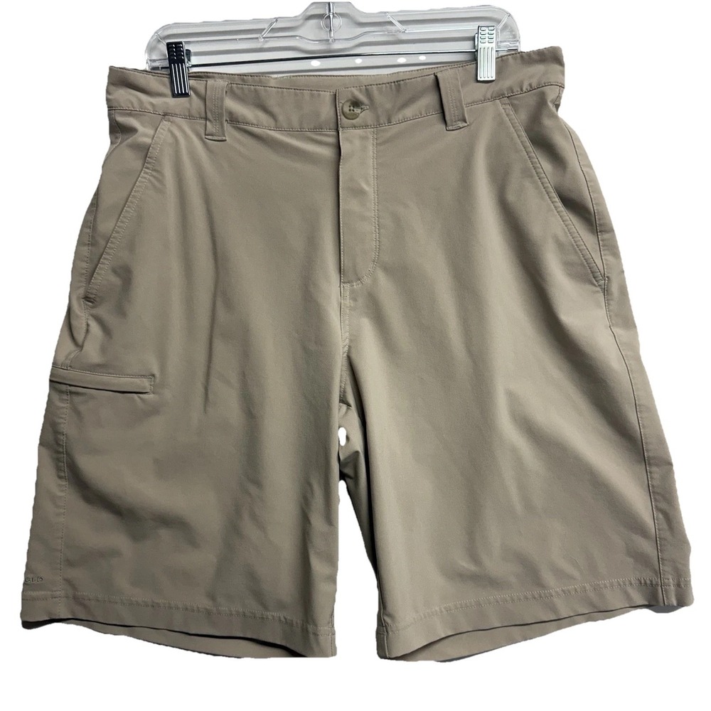 Columbia Shorts Mens 34 Khaki Beige Omnishade Lightweight Activewear Outdoor UPF